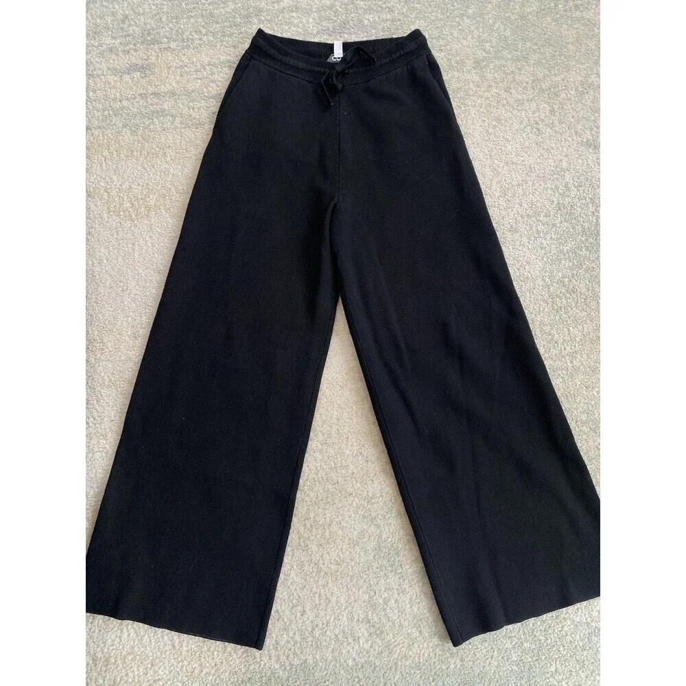 COS Pants Women's Small High Rise Wide Leg Relaxed Sweatpants Viscose Comfy